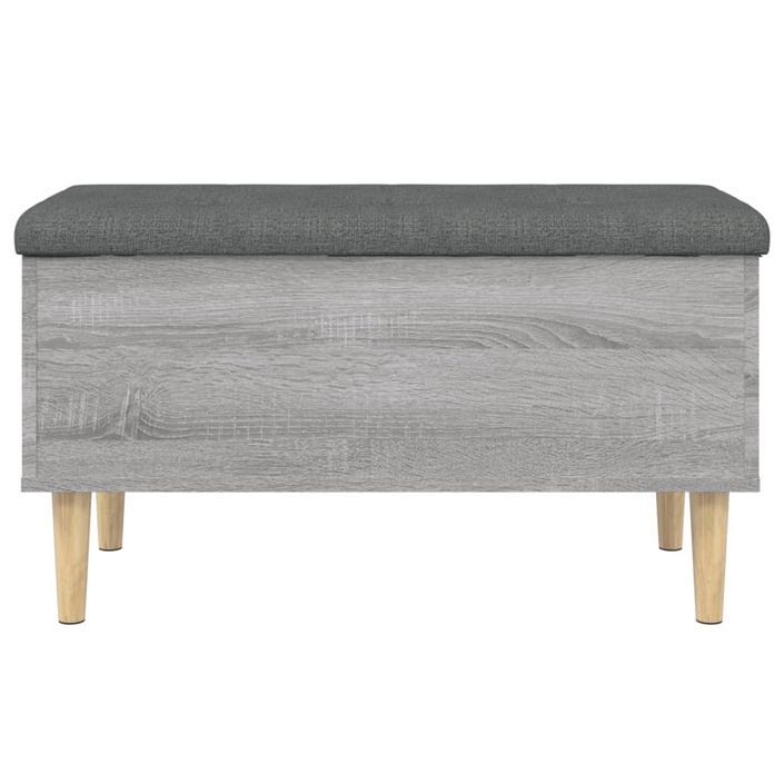 Banc de rangement sonoma gris 82x42x46 cm bois d'ingénierie - Photo n°5