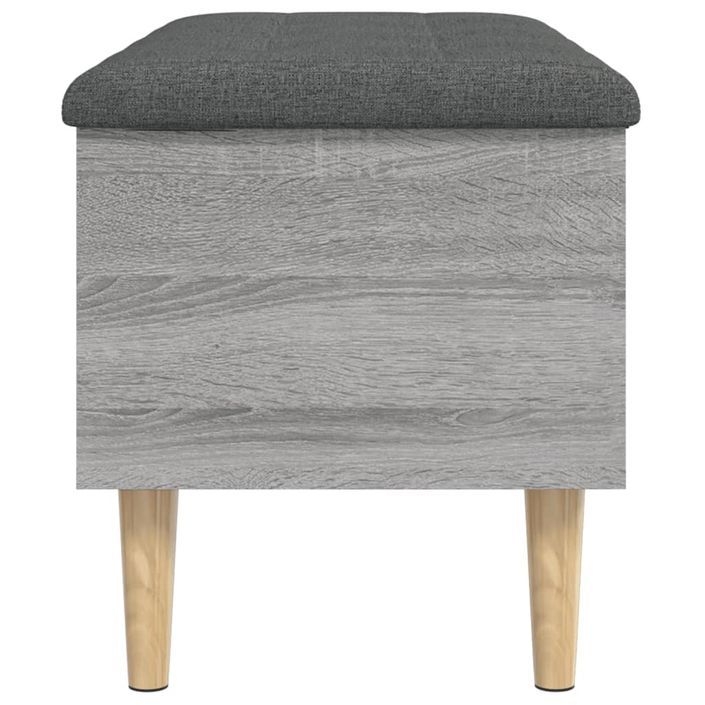 Banc de rangement sonoma gris 82x42x46 cm bois d'ingénierie - Photo n°6