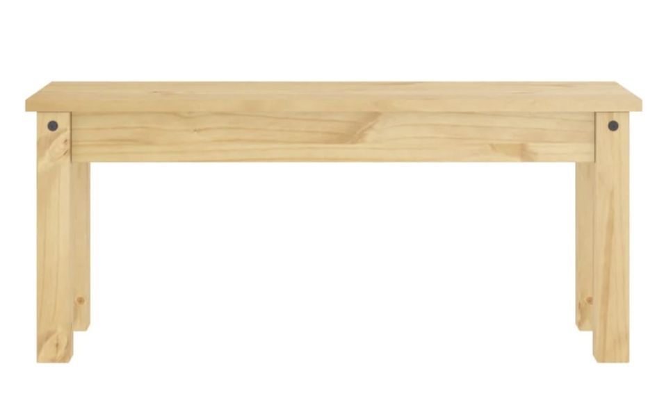 Banc en bois de pin massif Autika 105 cm – Élégance rustique et polyvalence - Photo n°10