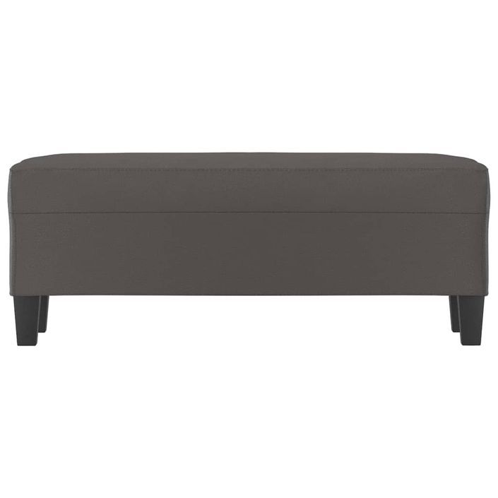 Banc Gris 100x35x41 cm Similicuir - Photo n°3