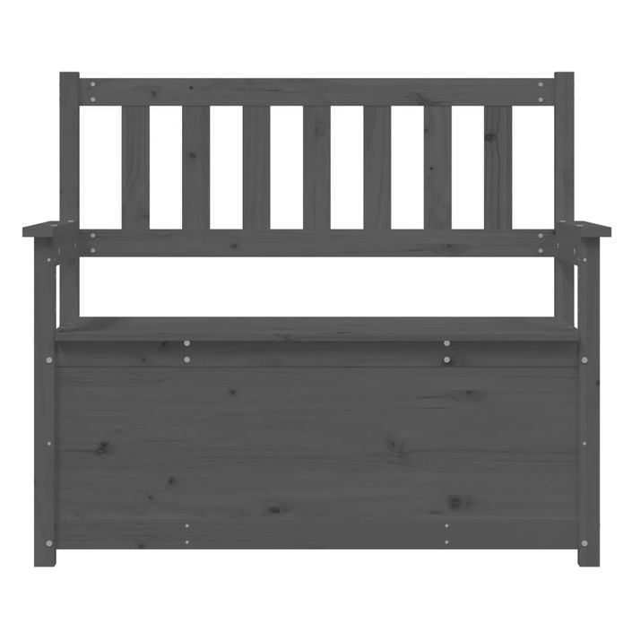 Banc Gris 112,5x51,5x96,5 cm Bois de pin massif - Photo n°6