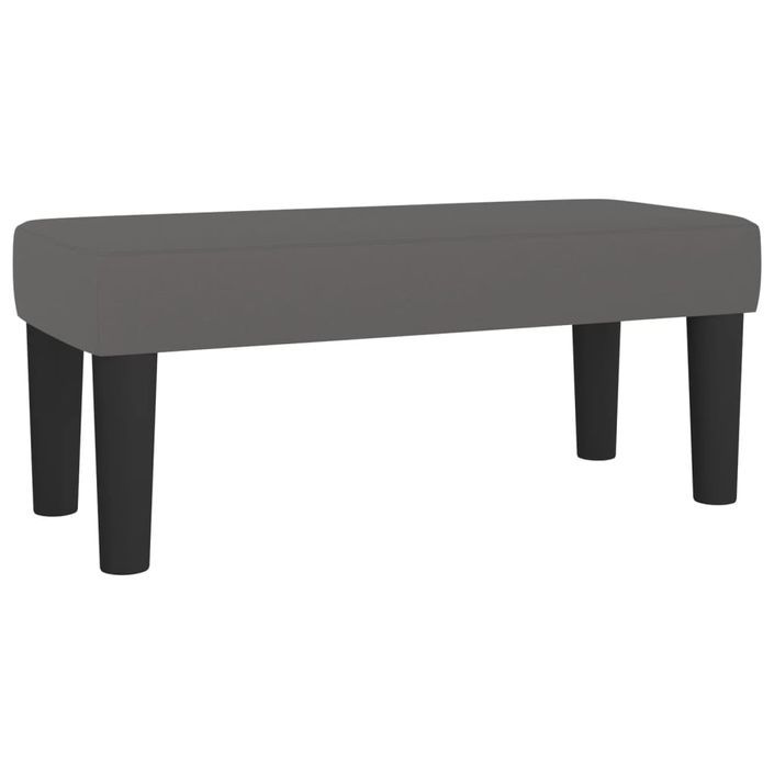 Banc Gris 70x30x30 cm Similicuir - Photo n°2