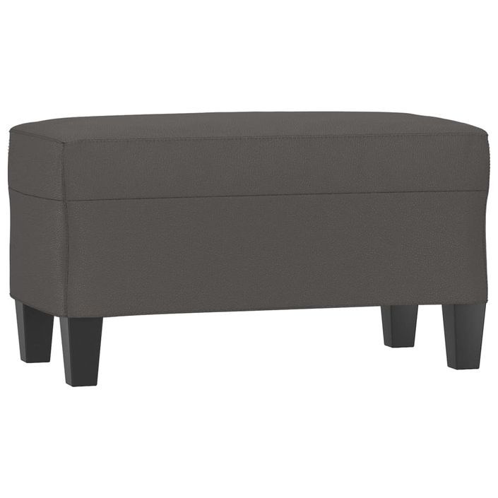 Banc Gris 70x35x41 cm Similicuir - Photo n°2