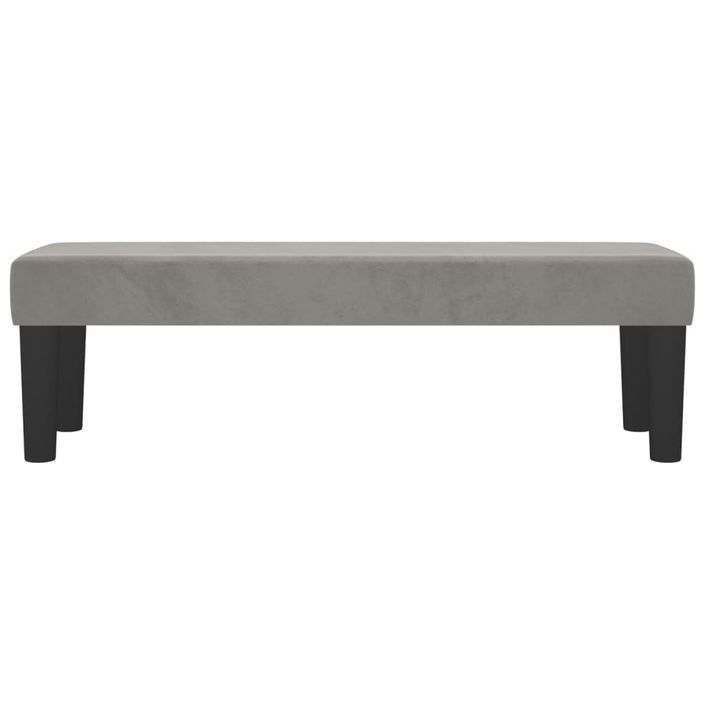 Banc Gris clair 100x30x30 cm Velours - Photo n°3