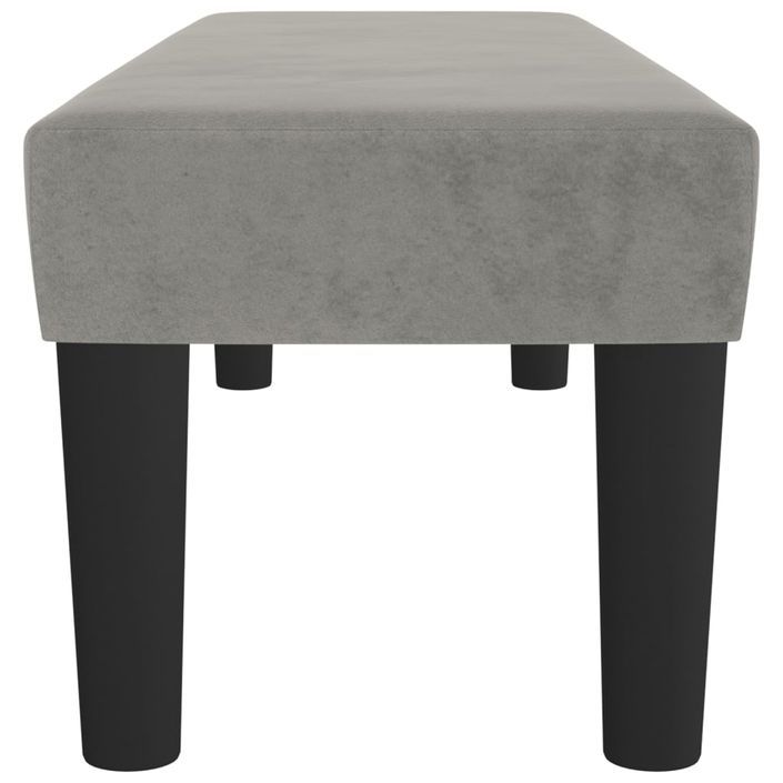 Banc Gris clair 100x30x30 cm Velours - Photo n°4