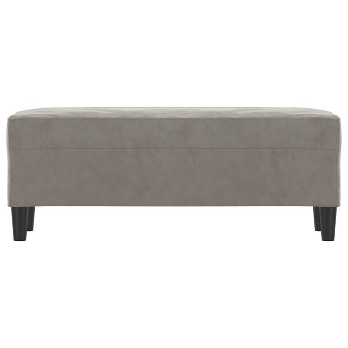 Banc Gris clair 100x35x41 cm Velours - Photo n°3