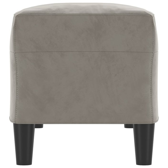 Banc Gris clair 100x35x41 cm Velours - Photo n°4