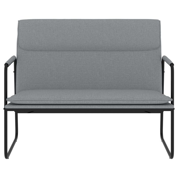 Banc Gris clair 100x64x80 cm Tissu - Photo n°3