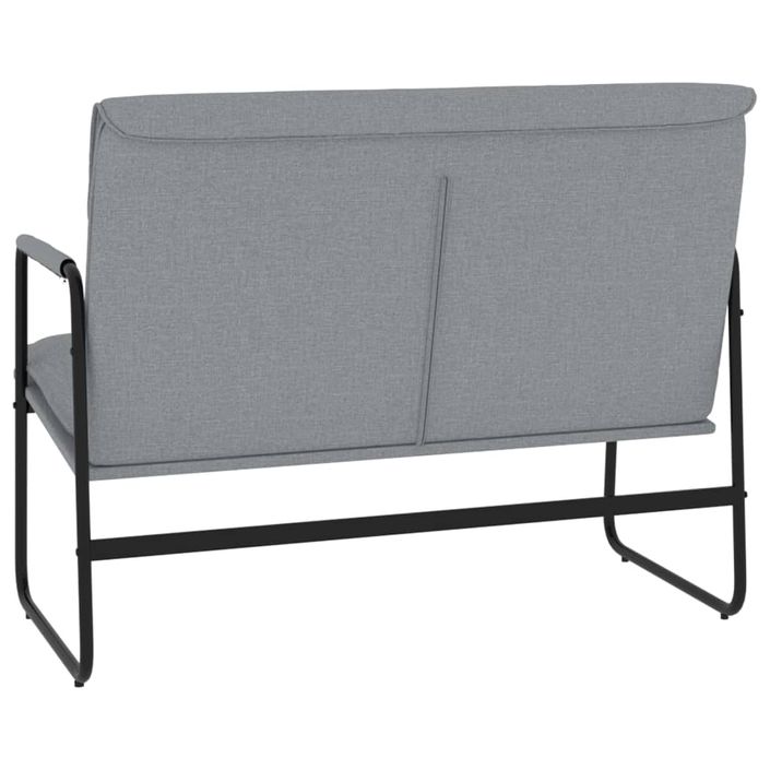 Banc Gris clair 100x64x80 cm Tissu - Photo n°5