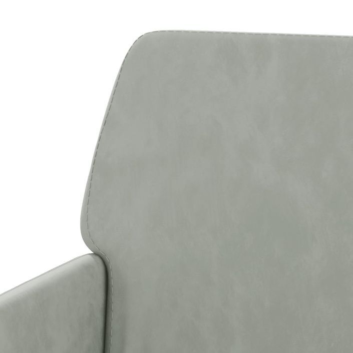 Banc Gris clair 108x79x79 cm Velours - Photo n°6