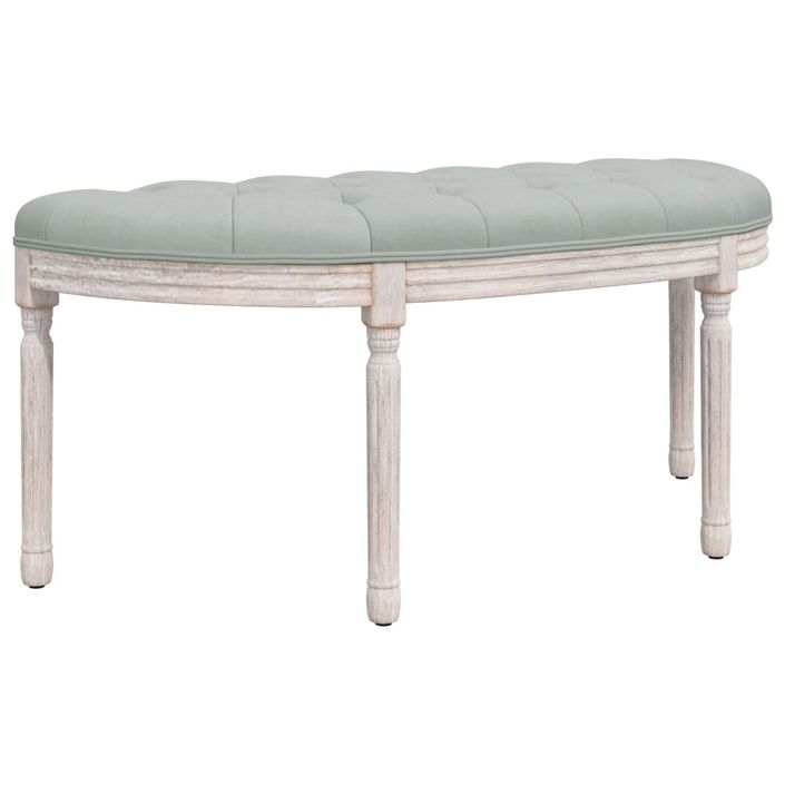 Banc Gris clair 110,5x45x49 cm Velours - Photo n°1