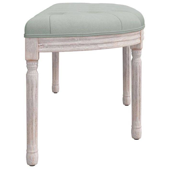 Banc Gris clair 110,5x45x49 cm Velours - Photo n°4