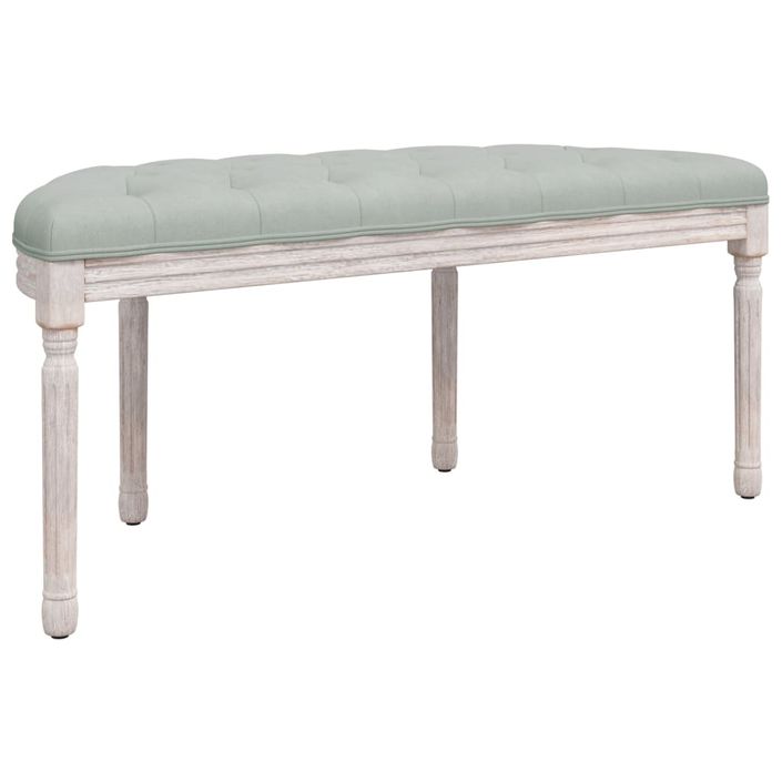 Banc Gris clair 110,5x45x49 cm Velours - Photo n°5