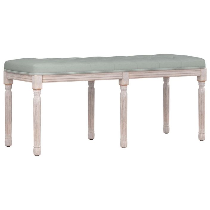 Banc Gris clair 110x40x49 cm Velours - Photo n°1