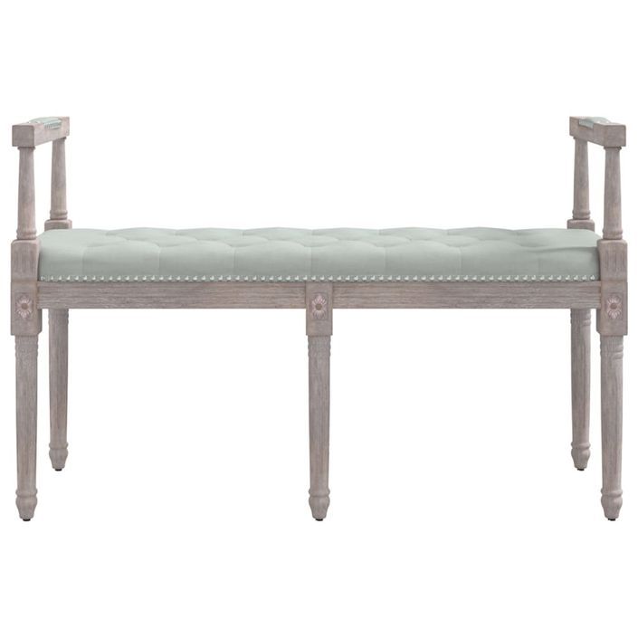 Banc Gris clair 110x40x70 cm Velours - Photo n°3