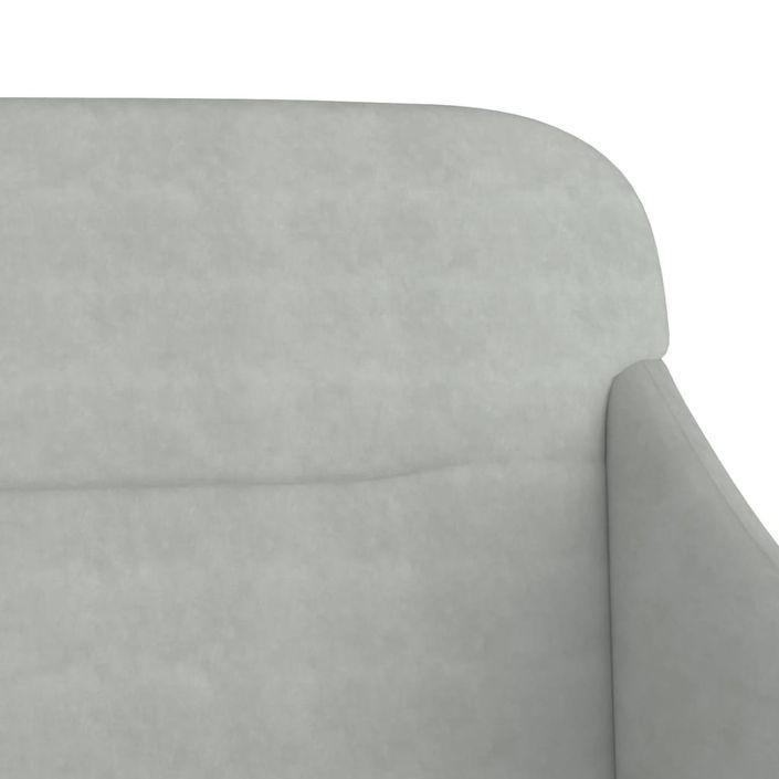 Banc Gris clair 110x76x80 cm Velours - Photo n°6