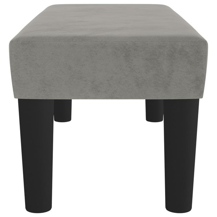 Banc Gris clair 70x30x30 cm Velours - Photo n°4