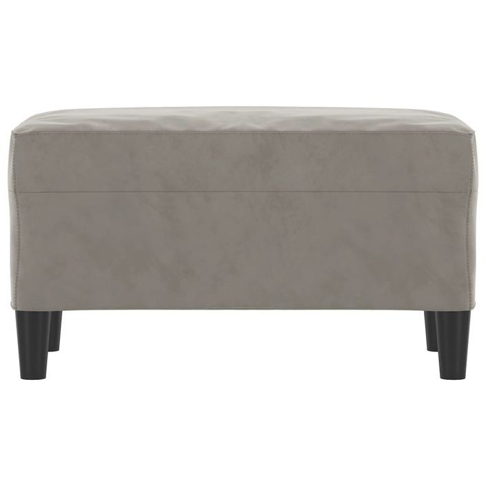 Banc Gris clair 70x35x41 cm Velours - Photo n°3