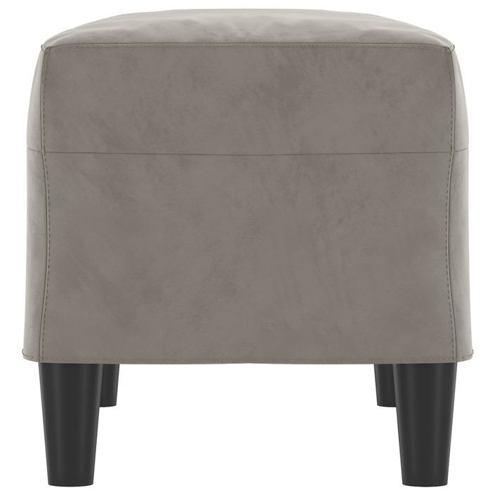 Banc Gris clair 70x35x41 cm Velours - Photo n°4