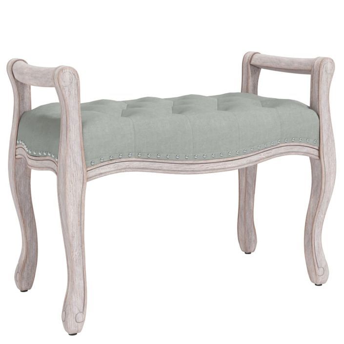 Banc Gris clair 80x45x60 cm Velours - Photo n°1