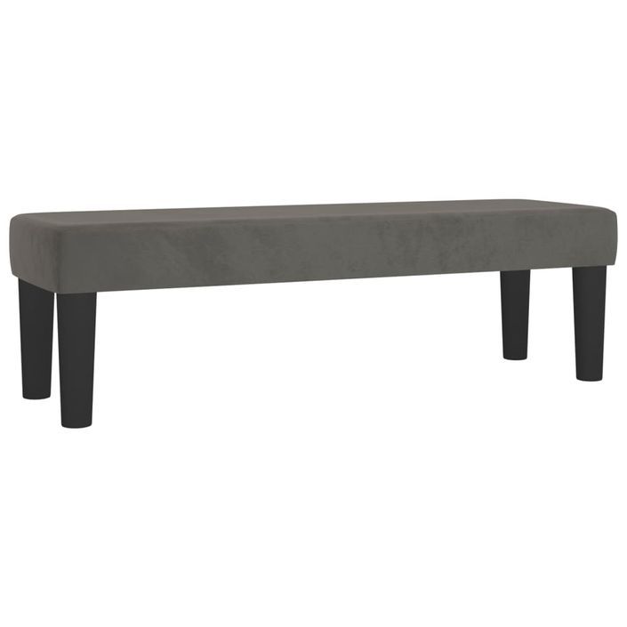 Banc Gris foncé 100x30x30 cm Velours - Photo n°2