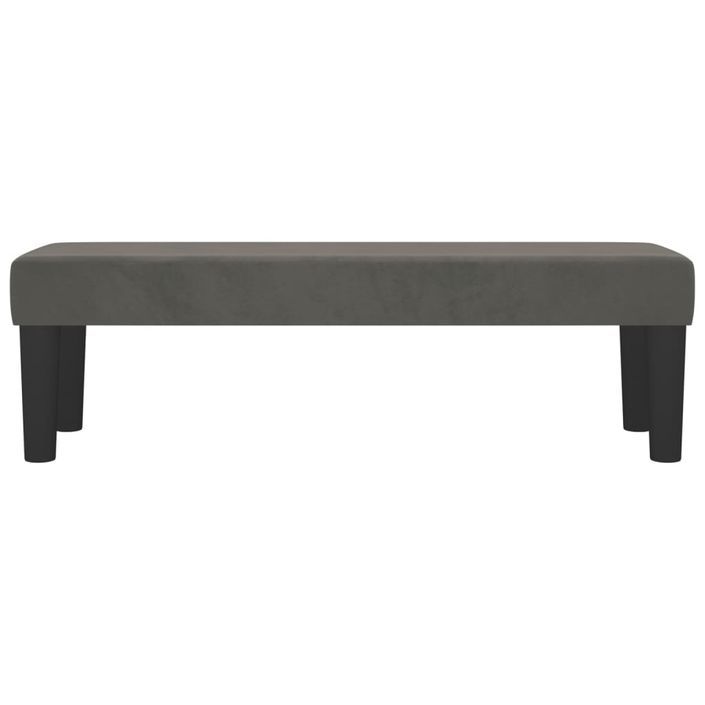 Banc Gris foncé 100x30x30 cm Velours - Photo n°3