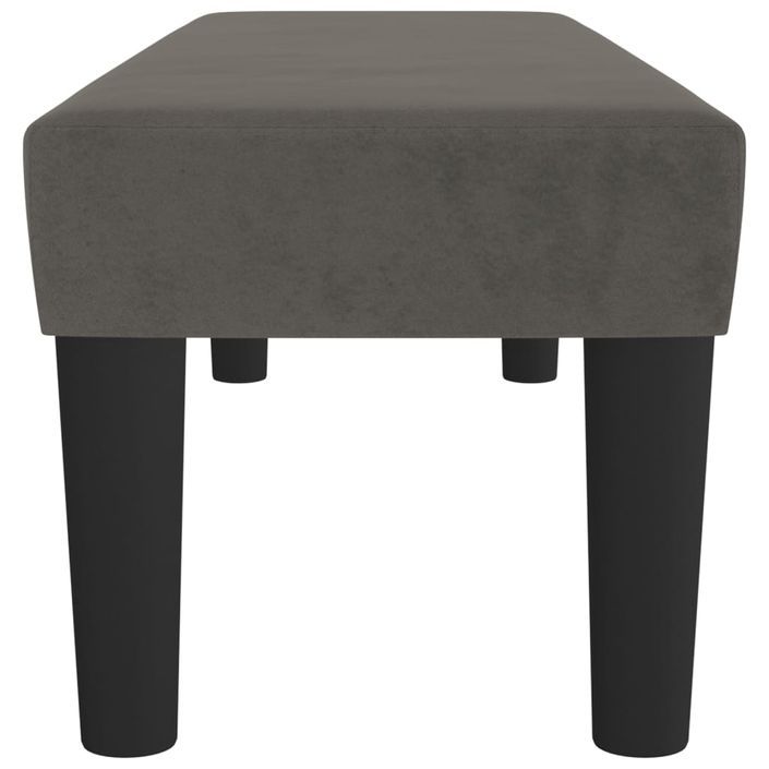 Banc Gris foncé 100x30x30 cm Velours - Photo n°4