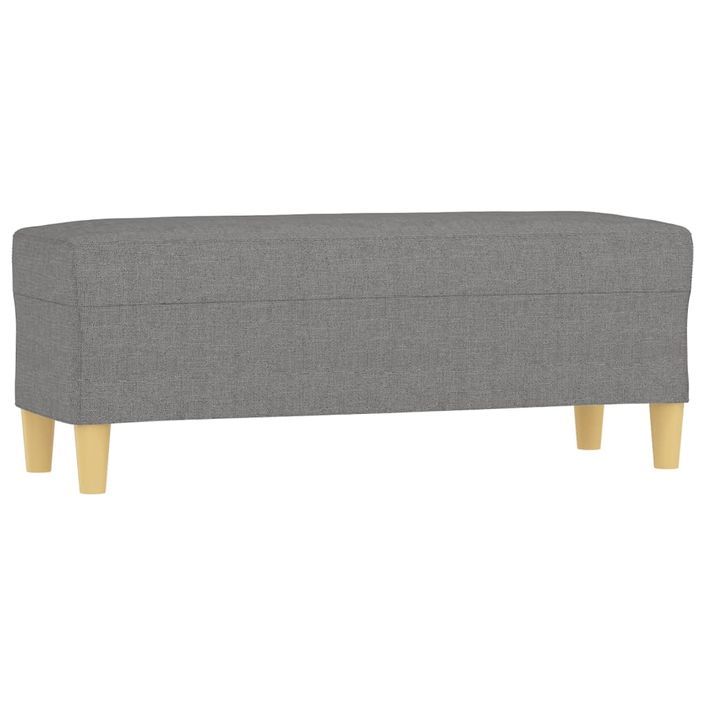 Banc Gris foncé 100x35x41 cm Tissu - Photo n°2