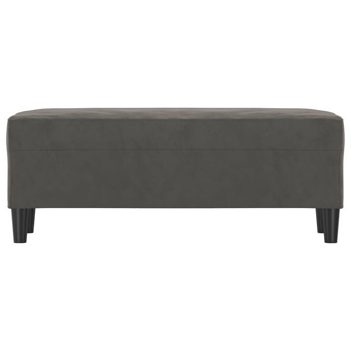 Banc Gris foncé 100x35x41 cm Velours - Photo n°3