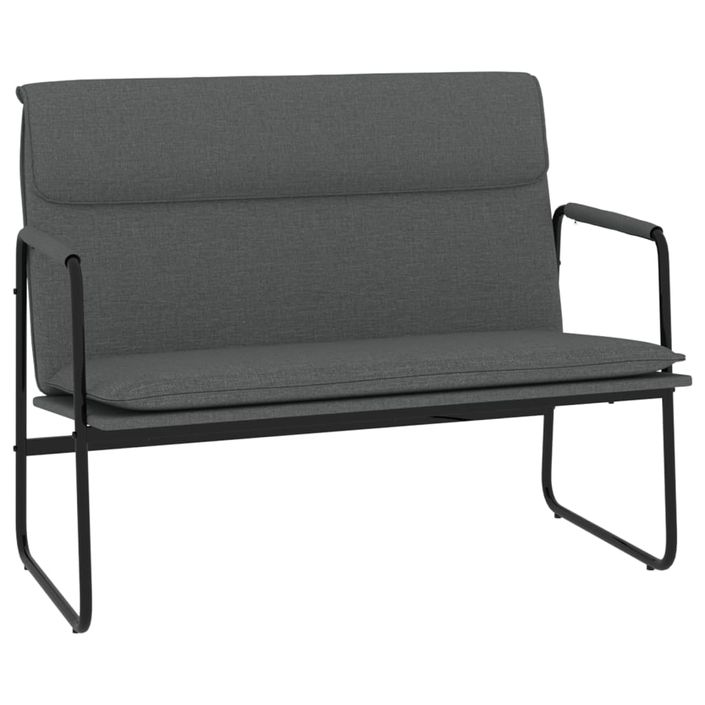 Banc Gris foncé 100x64x80 cm Tissu - Photo n°1