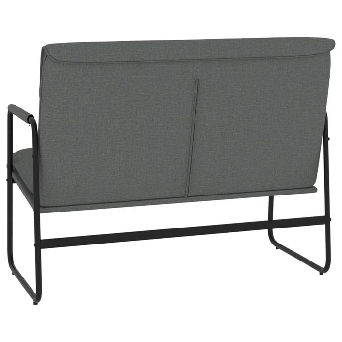 Banc Gris foncé 100x64x80 cm Tissu - Photo n°5