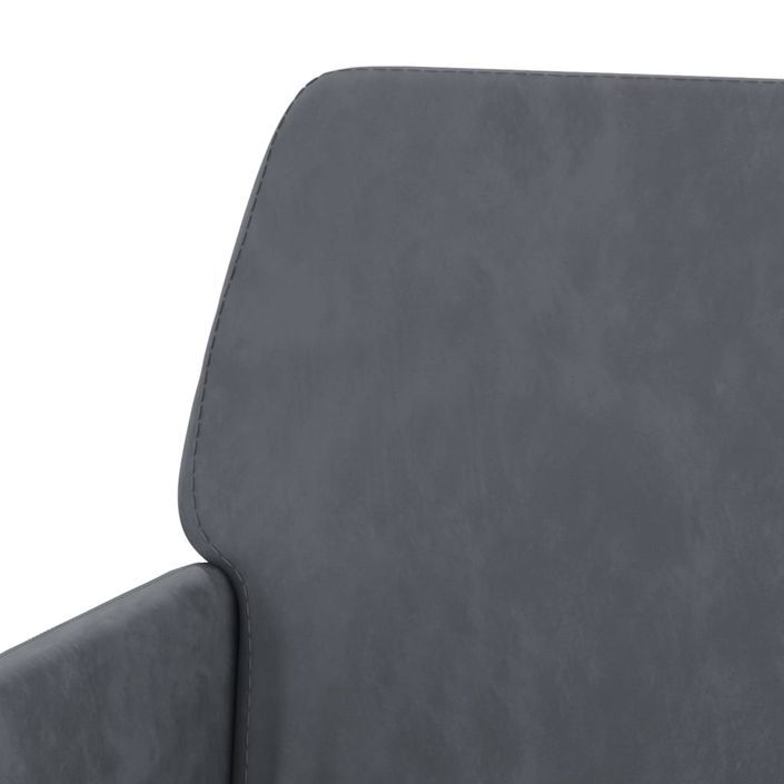 Banc Gris foncé 108x79x79 cm Velours - Photo n°6