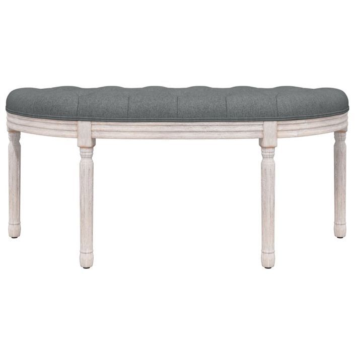 Banc Gris foncé 110,5x45x49 cm Tissu - Photo n°3