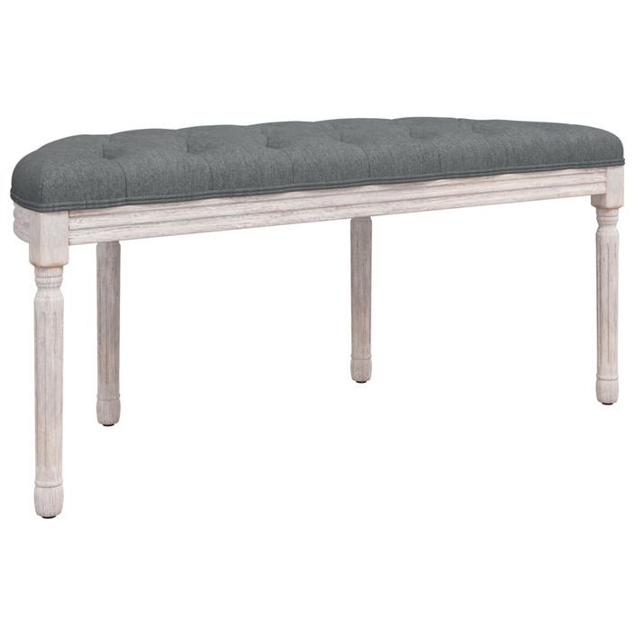 Banc Gris foncé 110,5x45x49 cm Tissu - Photo n°5