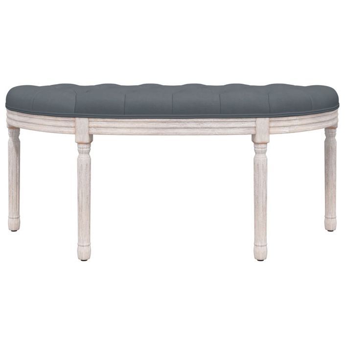 Banc Gris foncé 110,5x45x49 cm Velours - Photo n°3