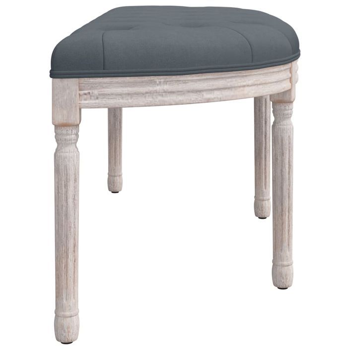 Banc Gris foncé 110,5x45x49 cm Velours - Photo n°4