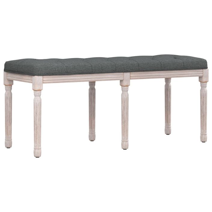 Banc Gris foncé 110x40x49 cm Tissu - Photo n°1