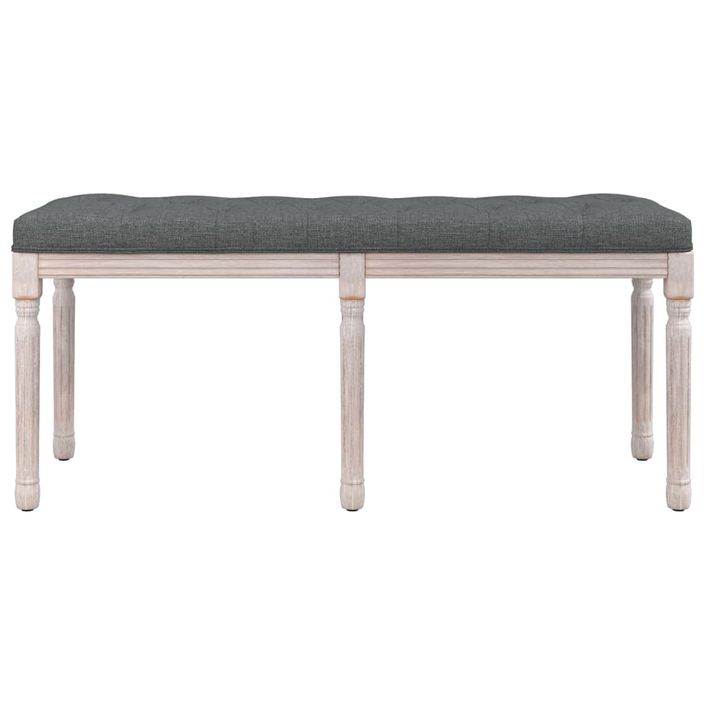 Banc Gris foncé 110x40x49 cm Tissu - Photo n°3