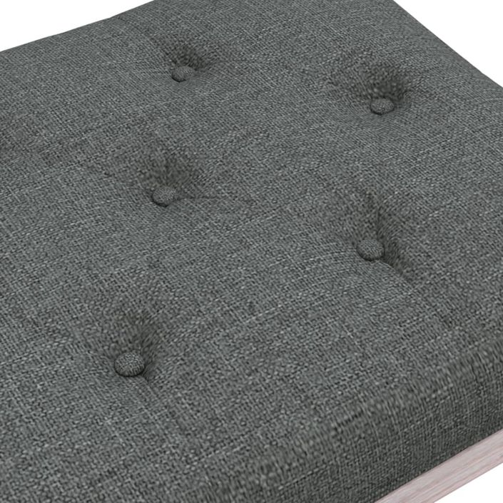 Banc Gris foncé 110x40x49 cm Tissu - Photo n°5