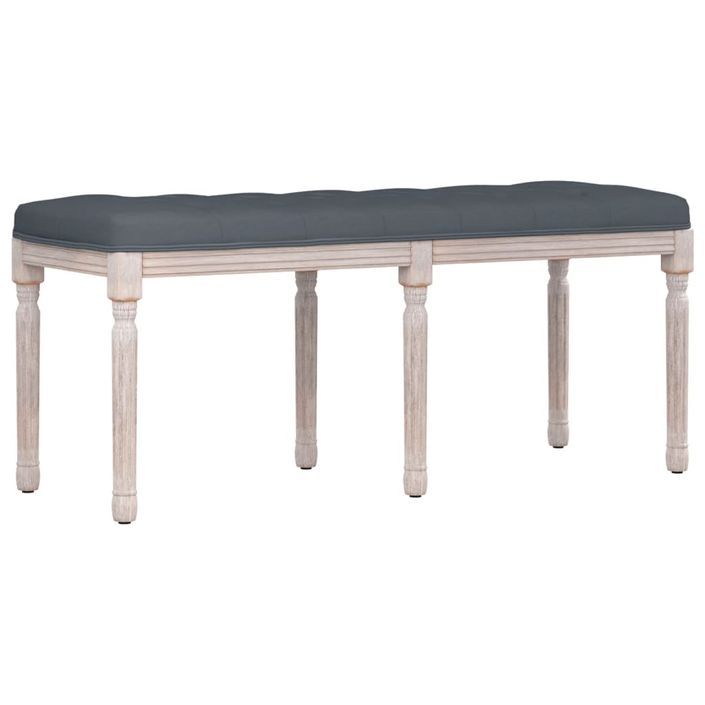 Banc Gris foncé 110x40x49 cm Velours - Photo n°1