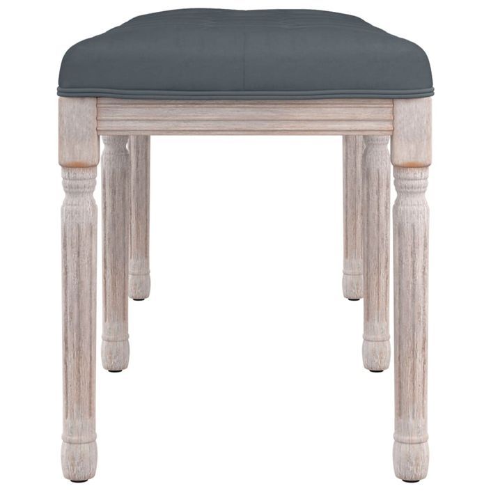 Banc Gris foncé 110x40x49 cm Velours - Photo n°4