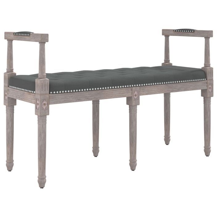 Banc Gris foncé 110x40x70 cm Tissu - Photo n°1