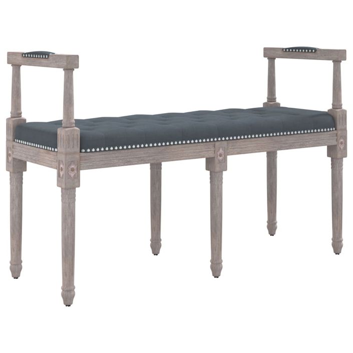 Banc Gris foncé 110x40x70 cm Velours - Photo n°1