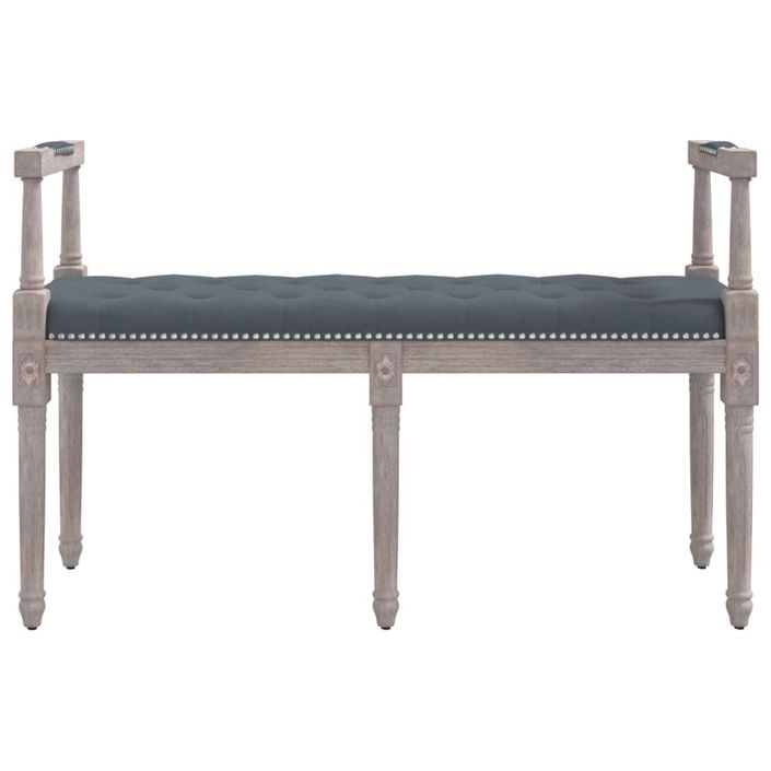 Banc Gris foncé 110x40x70 cm Velours - Photo n°3