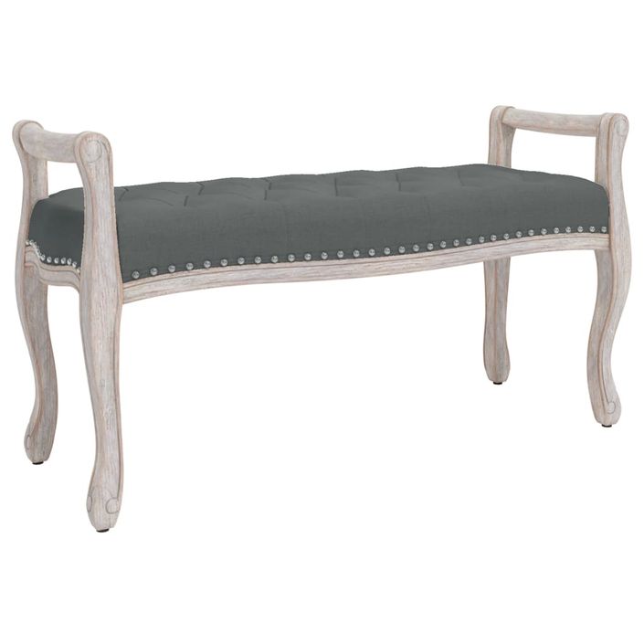 Banc Gris foncé 110x45x60 cm Tissu - Photo n°1