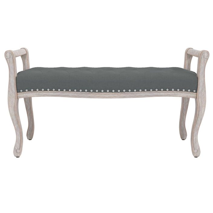 Banc Gris foncé 110x45x60 cm Tissu - Photo n°3