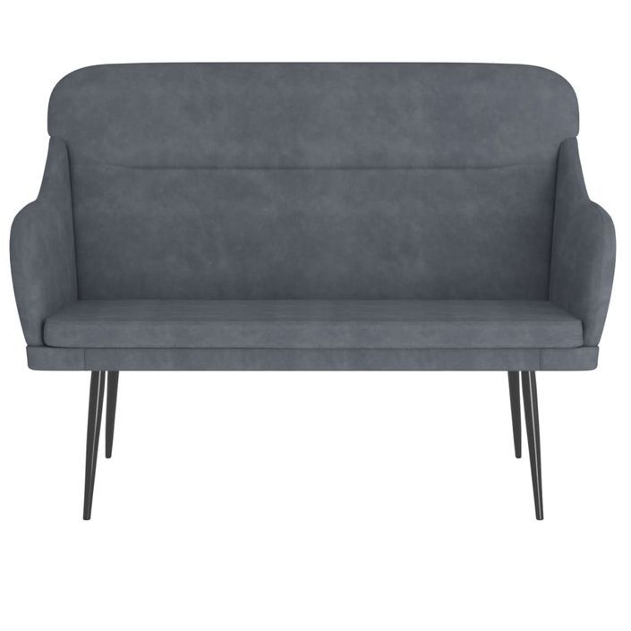 Banc Gris foncé 110x76x80 cm Velours - Photo n°3