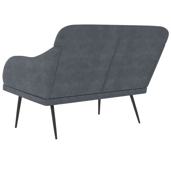 Banc Gris foncé 110x76x80 cm Velours - Photo n°5