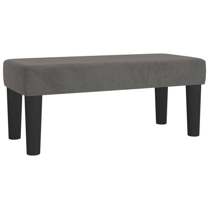 Banc Gris foncé 70x30x30 cm Velours - Photo n°2