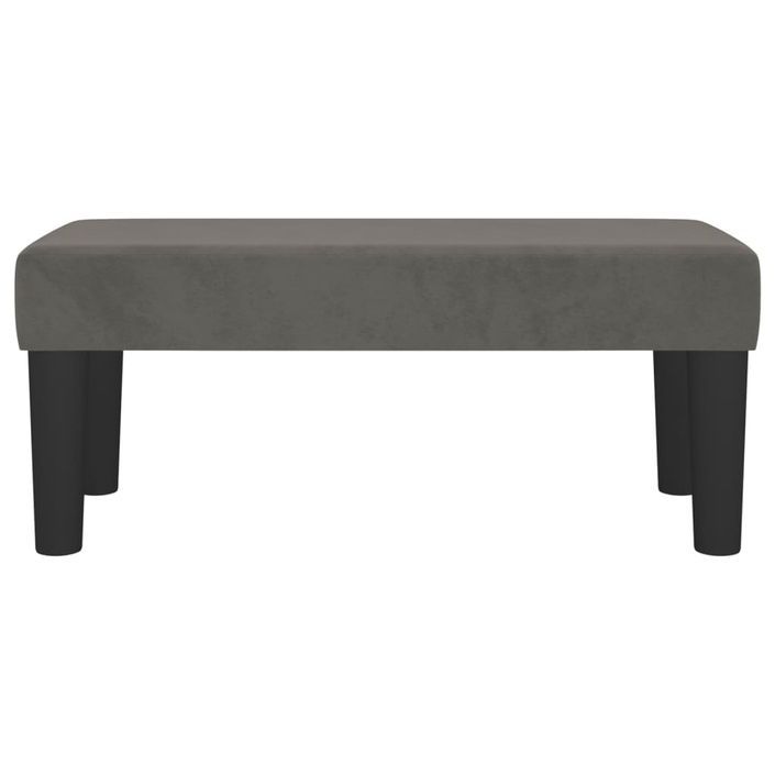 Banc Gris foncé 70x30x30 cm Velours - Photo n°3